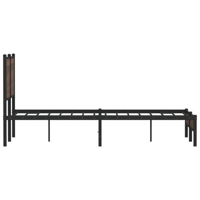 vidaXL Estructura de cama sin colchón metal marrón roble 120x190 cm