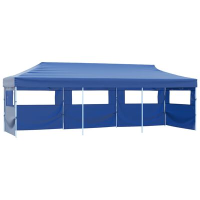 vidaXL Carpa plegable Pop-up con 5 paredes laterales 3x9 m azul