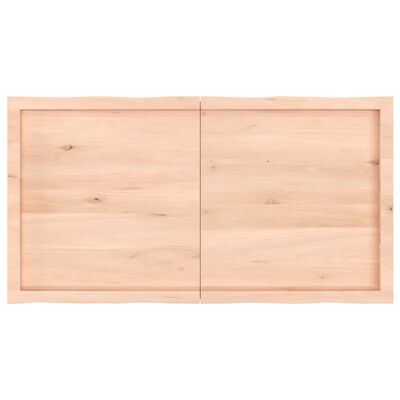 vidaXL Tablero de mesa madera maciza borde natural 120x60x(2-4) cm