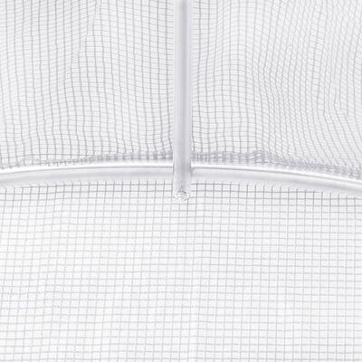 vidaXL Invernadero con estructura de acero blanco 54 m² 18x3x2 m