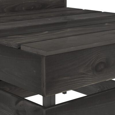 vidaXL Set de muebles de jardín 6 pzas madera de pino impregnada gris