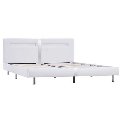 vidaXL Estructura de cama con LED sin colchón blanco 180x200 cm