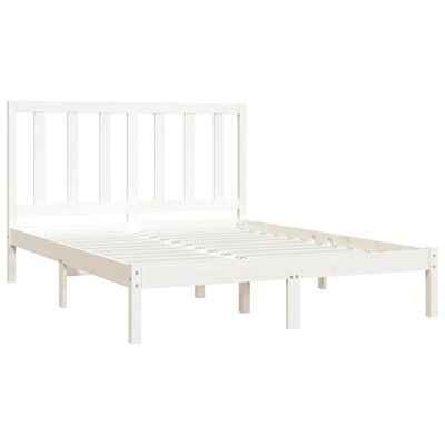 vidaXL Estructura de cama madera maciza de pino blanca 120x200 cm