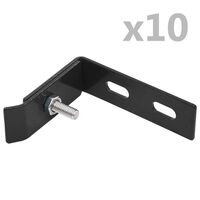 vidaXL Conector de esquina para pared 10 sets gris antracita