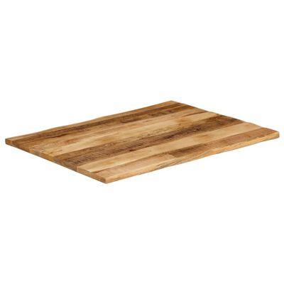 vidaXL Tablero de mesa borde natural madera maciza mango 90x80x2,5 cm