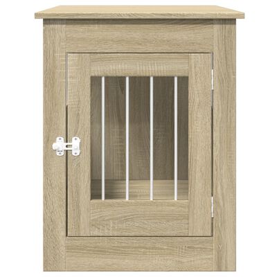 vidaXL Jaula para perros madera de ingeniería roble Sonoma 55x80x68 cm