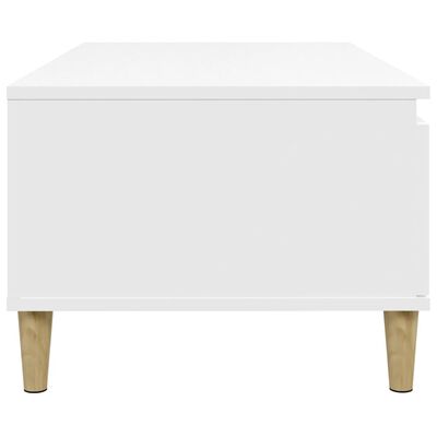 vidaXL Mesa de centro madera contrachapada blanco 90x50x36,5 cm