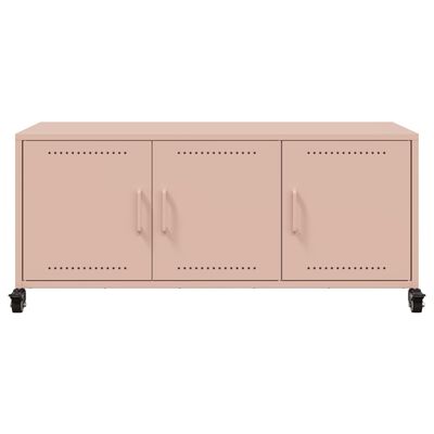 vidaXL Mueble de TV acero rosa 100,5x39x43,5 cm