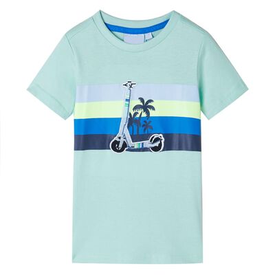 Camiseta infantil verde menta claro 140