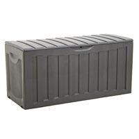 vidaXL Caja de almacenaje polipropileno negra 118x53x57 cm