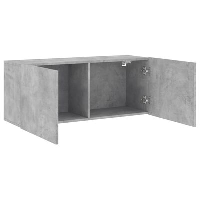 vidaXL Mueble para TV de pared gris hormigón 100x30x41 cm