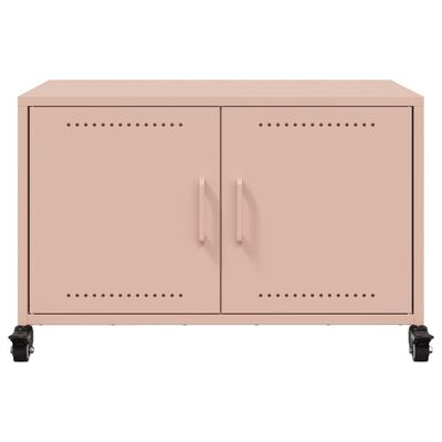 vidaXL Mueble de TV acero rosa 68x39x43,5 cm