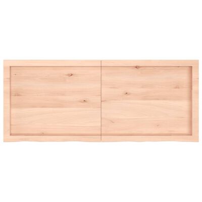 vidaXL Tablero de mesa madera maciza roble sin tratar 120x50x(2-4) cm