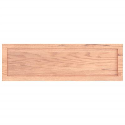 vidaXL Estante pared madera roble tratada marrón claro 100x30x(2-4) cm