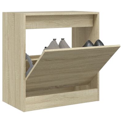 vidaXL Zapatero de madera de ingeniería roble Sonoma 60x34x63,5 cm