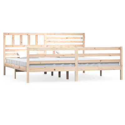 vidaXL Estructura de cama de madera maciza super king 180x200 cm