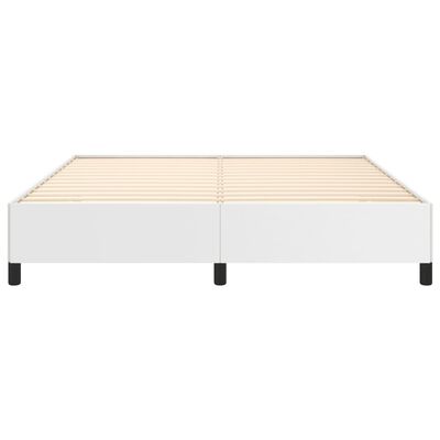 vidaXL Estructura de cama sin colchón cuero sintético blanco 160x200cm