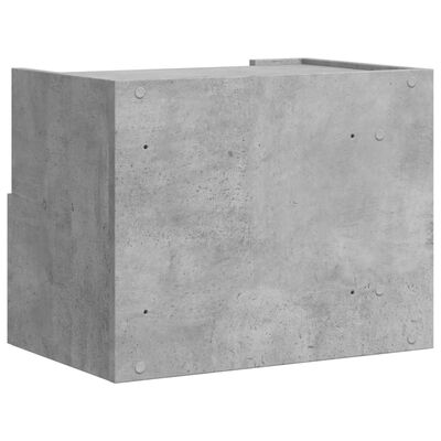 vidaXL Mesita de noche de pared 2 uds color gris hormigón 45x30x35 cm