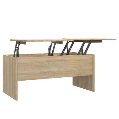 vidaXL Mesa de centro madera ingeniería roble Sonoma 102x50,5x46,5 cm