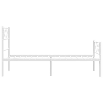 vidaXL Estructura cama sin colchón con estribo metal blanco 100x200 cm