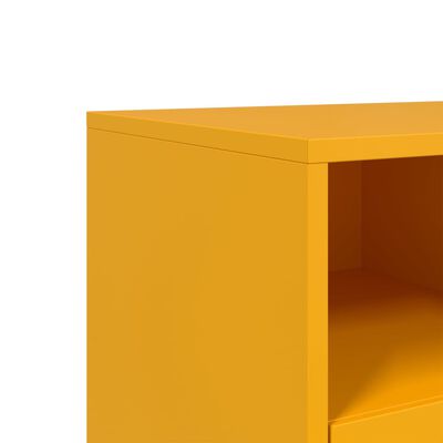 vidaXL Mueble de TV acero amarillo mostaza 68x39x43,5 cm