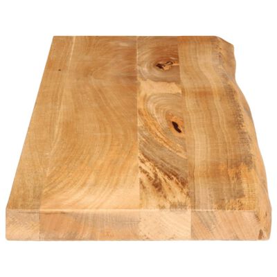 vidaXL Tablero de mesa borde natural madera maciza mango 120x40x3,8 cm