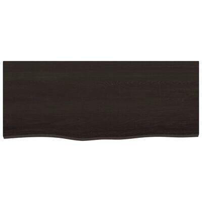 vidaXL Tablero de mesa madera roble tratada marrón oscuro 100x40x2 cm
