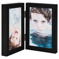 vidaXL Marco de foto collage plegable negro 2x(21x29,7 cm)