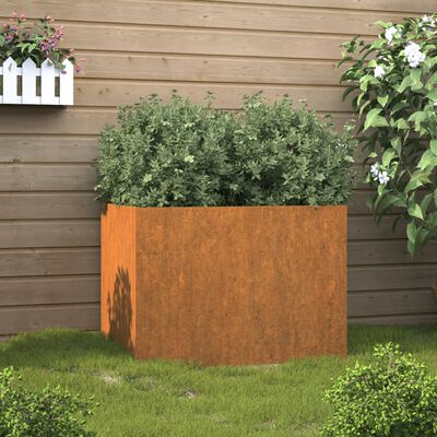 vidaXL Jardinera de acero corten 62x47x46 cm