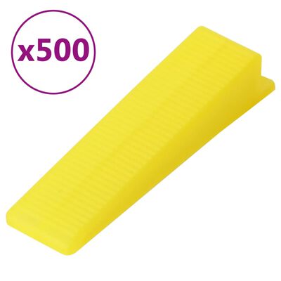 vidaXL Sistema para nivelación de azulejos 500 cuñas 2500 calzos 2 mm
