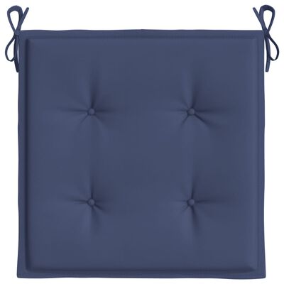 vidaXL Cojines para muebles palets 2 uds tela azul marino 50x50x3 cm