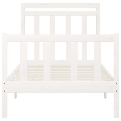 vidaXL Estructura de cama sin colchón madera de pino blanco 100x200 cm