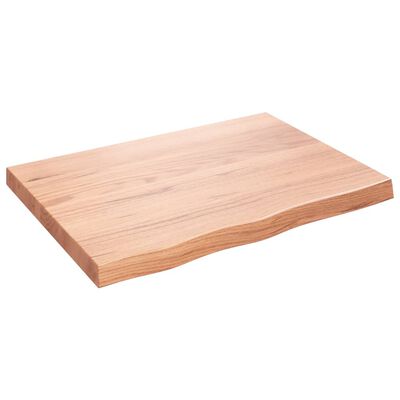 vidaXL Estante pared madera roble tratada marrón claro 80x60x(2-6) cm