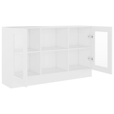 vidaXL Vitrina de madera ingeniería blanca 120x30,5x70 cm