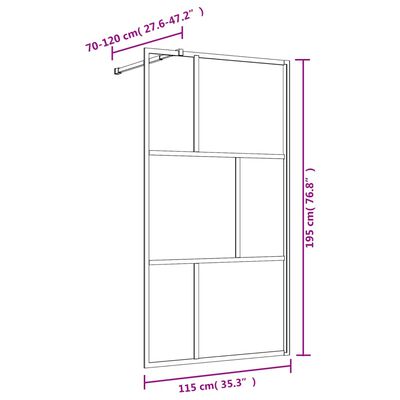 vidaXL Mampara puerta de ducha vidrio transparente ESG rojo 115x195 cm