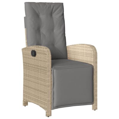 vidaXL Set comedor de jardín 7 pzas con cojines ratán sintético beige