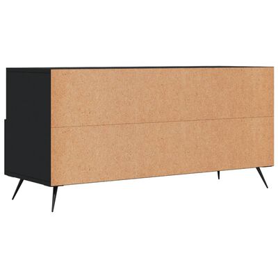 vidaXL Mueble de TV madera de ingeniería negro 102x36x50 cm