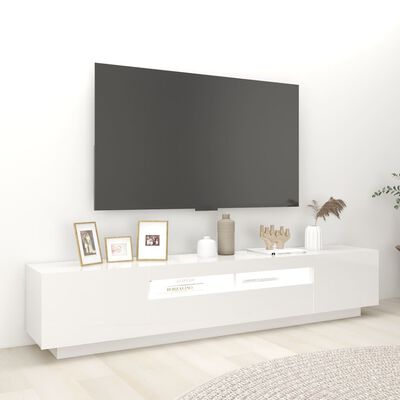 MUEBLE TV BLANCO BRILO CON LED ❤️ 155,00€