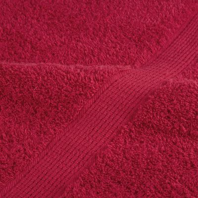 vidaXL Toallas de mano SOLUND 10 unidades rojo 50x100 cm 600 gsm