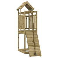 vidaXL Casa de juegos con pared escalada de madera impregnada de pino