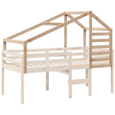 vidaXL Techo de cama infantil madera maciza pino 188x82x113 cm