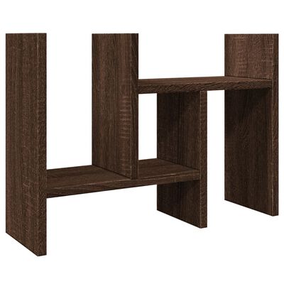 vidaXL Organizador escritorio madera marrón roble 34,5x15,5x35,5 cm