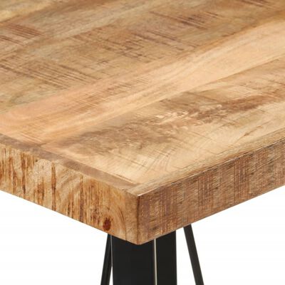 vidaXL Mesa alta de hierro y madera maciza de mango 55x55x107 cm