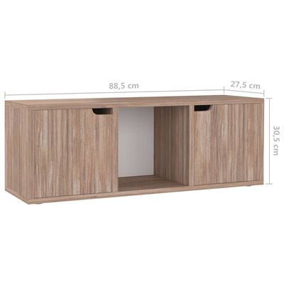 vidaXL Mueble TV madera de ingeniería roble sonoma 88,5x27,5x30,5 cm