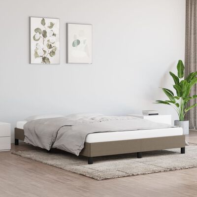 vidaXL Estructura de cama de tela gris taupe 140x190 cm