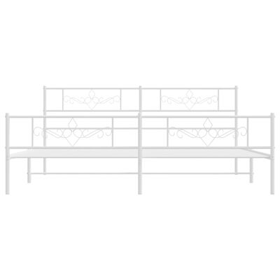 vidaXL Estructura cama sin colchón con estribo metal blanco 193x203 cm