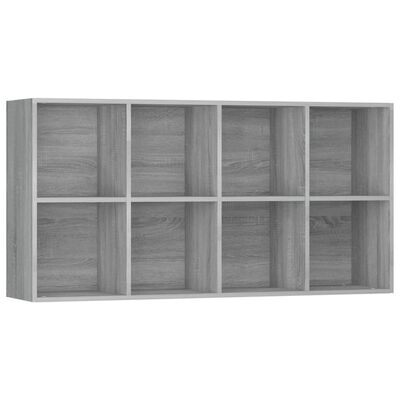 vidaXL Estantería/Aparador madera contrachapada gris 66x30x130 cm