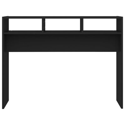 vidaXL Mesa consola madera contrachapada negro 105x30x80 cm