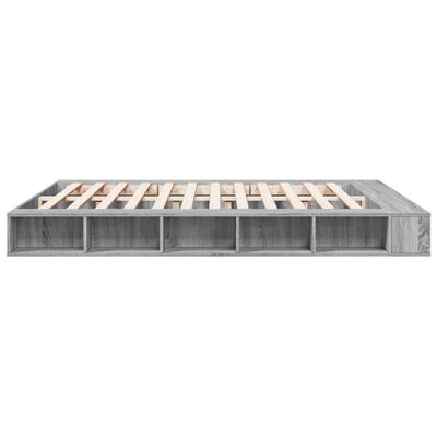 vidaXL Estructura de cama madera de ingeniería gris Sonoma 180x200 cm