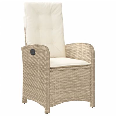 vidaXL Set comedor de jardín 5 pzas con cojines ratán sintético beige